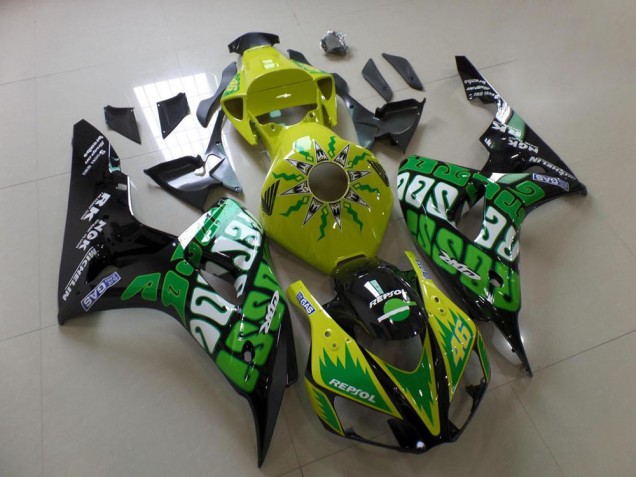 Grün Gelb Rossi CBR 1000 RR 06-07 Motorrad Verkleidungen