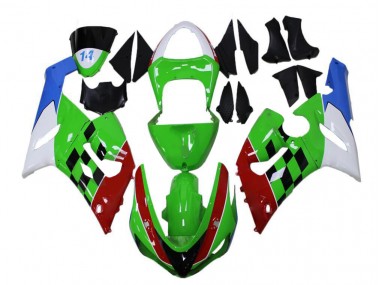 Grün Rot Weiß Blau ZX6R 05-06 Motorrad Verkleidungen