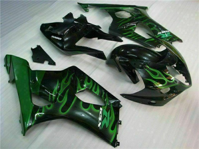 Grün Schwarz GSXR 1000 K3 03-04 Motorrad Verkleidungen Grün Schwarz GSXR 1000 K3 03-04 Motorrad Verkleidungen