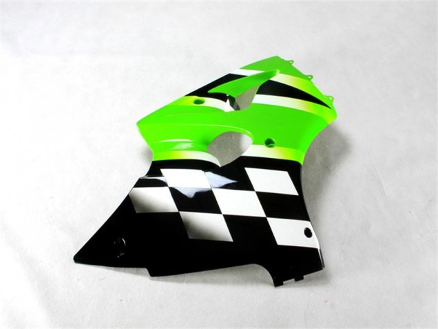 Grün Schwarz Weiß ZX6R 00-02 Motorrad Verkleidung Grün Schwarz Weiß ZX6R 00-02 Motorrad Verkleidung