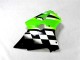 Grün Schwarz Weiß ZX6R 00-02 Motorrad Verkleidung Grün Schwarz Weiß ZX6R 00-02 Motorrad Verkleidung