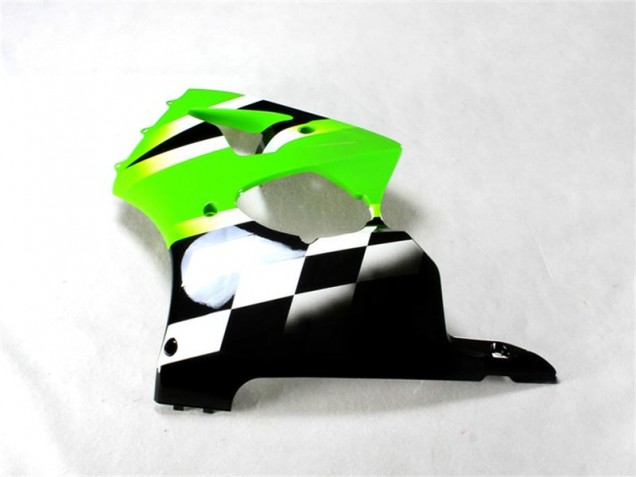 Grün Schwarz Weiß ZX6R 00-02 Motorrad Verkleidung Grün Schwarz Weiß ZX6R 00-02 Motorrad Verkleidung