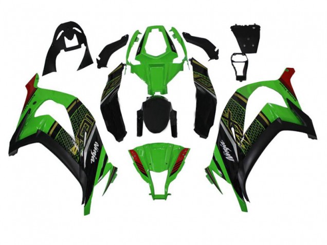 Grün Schwarz ZX10R 11-15 Motorrad Verkleidungen Grün Schwarz ZX10R 11-15 Motorrad Verkleidungen