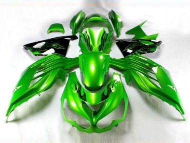 Grün Schwarz ZX14R ZZR 1400 12-21 Motorrad Verkleidungen