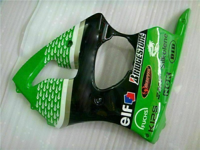 Grün Schwarz ZX6R 00-02 Motorrad Verkleidung Grün Schwarz ZX6R 00-02 Motorrad Verkleidung