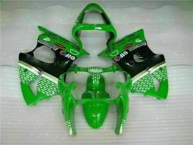 Grün Schwarz ZX6R 00-02 Motorrad Verkleidung
