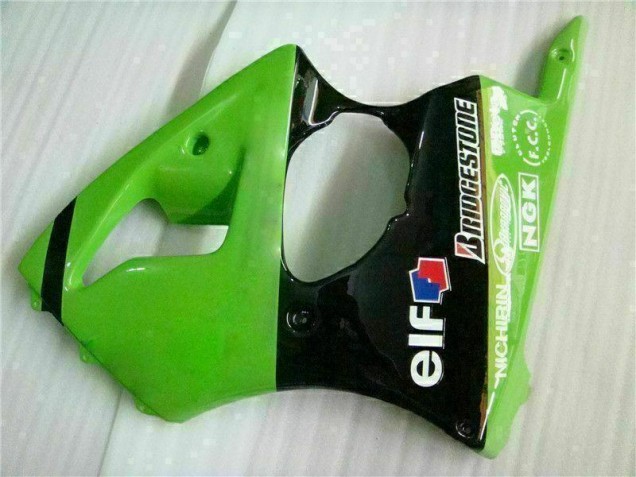 Grün Schwarz ZX6R 00-02 Motorrad Vollverkleidung Grün Schwarz ZX6R 00-02 Motorrad Vollverkleidung