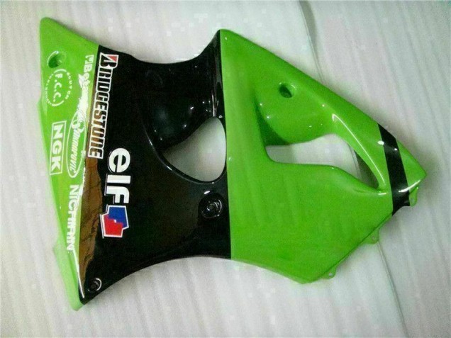 Grün Schwarz ZX6R 00-02 Motorrad Vollverkleidung Grün Schwarz ZX6R 00-02 Motorrad Vollverkleidung
