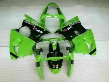 Grün Schwarz ZX6R 00-02 Motorrad Vollverkleidung