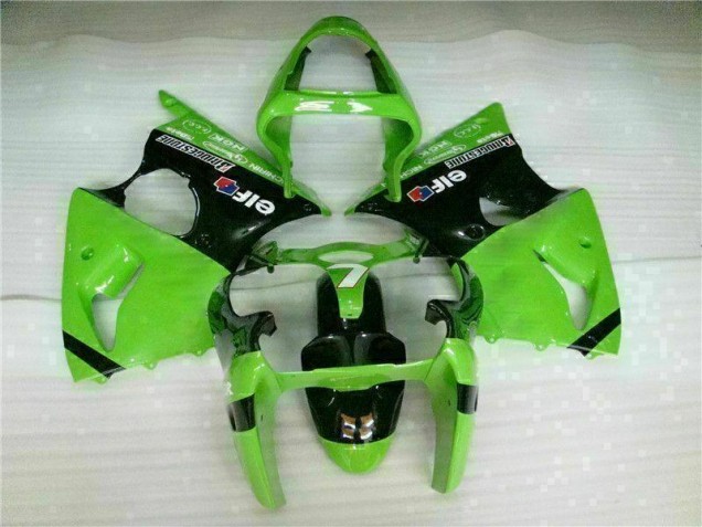 Grün Schwarz ZX6R 00-02 Motorrad Vollverkleidung Grün Schwarz ZX6R 00-02 Motorrad Vollverkleidung