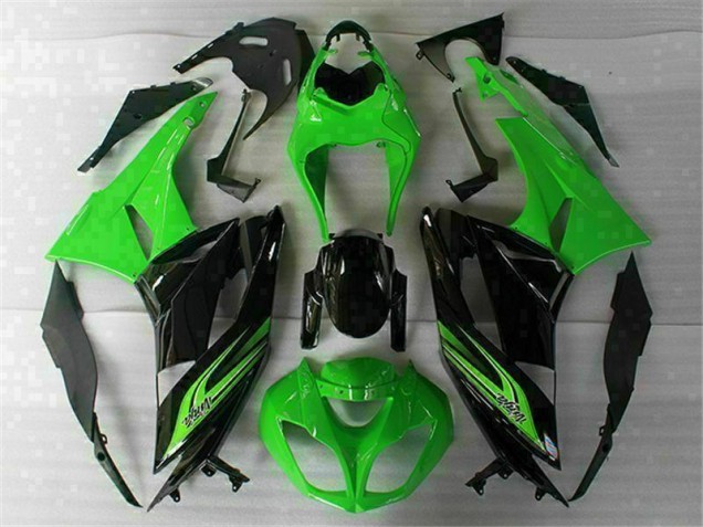 Grün Schwarz ZX6R 09-12 Motorrad Verkleidung Grün Schwarz ZX6R 09-12 Motorrad Verkleidung