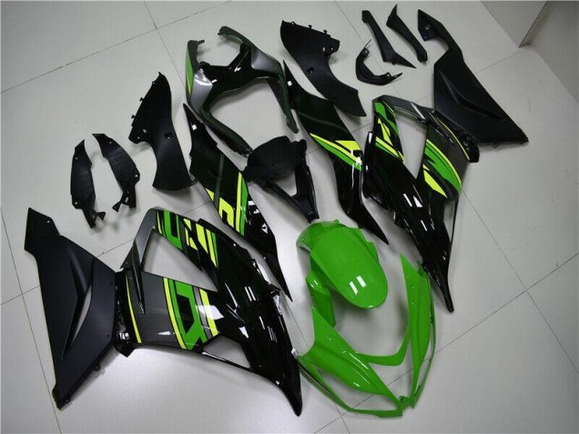 Grün Schwarz ZX6R 13-18 Motorrad Vollverkleidung Grün Schwarz ZX6R 13-18 Motorrad Vollverkleidung