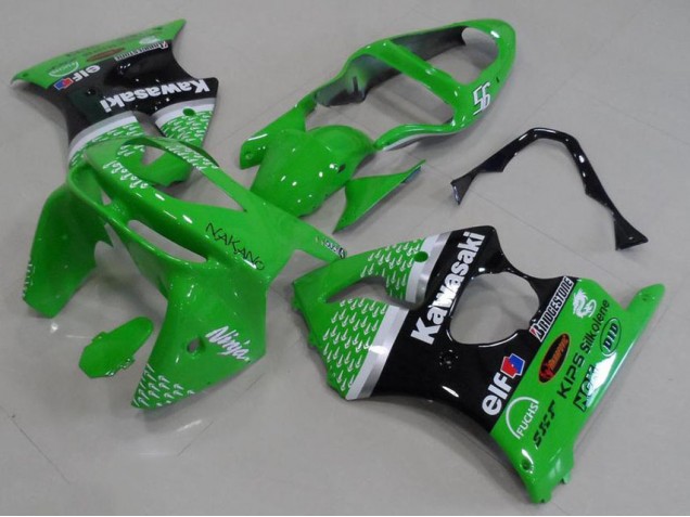 Grün Schwarz ZX6R 98-99 Motorrad Verkleidungen Grün Schwarz ZX6R 98-99 Motorrad Verkleidungen