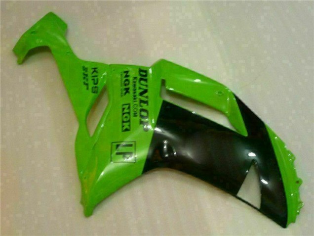 Grün Schwarzer Dunlop ZX6R 07-08 Motorrad Verkleidungen Grün Schwarzer Dunlop ZX6R 07-08 Motorrad Verkleidungen