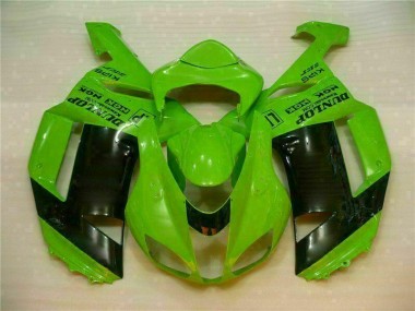 Grün Schwarzer Dunlop ZX6R 07-08 Motorrad Verkleidungen