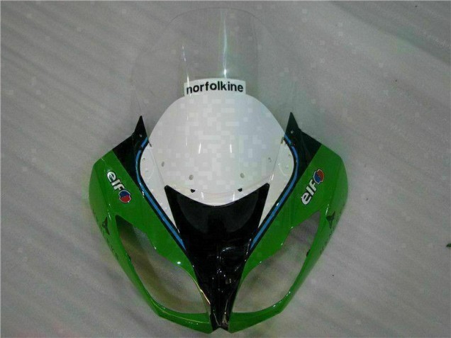 Grün Schwarzer LeoVince ZX6R 09-12 Motorrad Verkleidungen Grün Schwarzer LeoVince ZX6R 09-12 Motorrad Verkleidungen