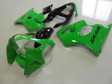 Grün Schwarzer Schwanz ZX6R 00-02 Motorrad Verkleidungen