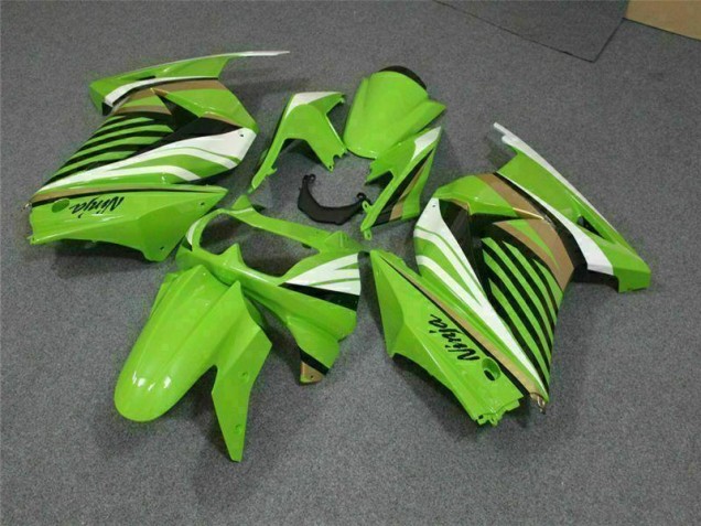 Grün Weiß Schwarz Ninja EX250 08-12 Motorrad Verkleidungen Grün Weiß Schwarz Ninja EX250 08-12 Motorrad Verkleidungen