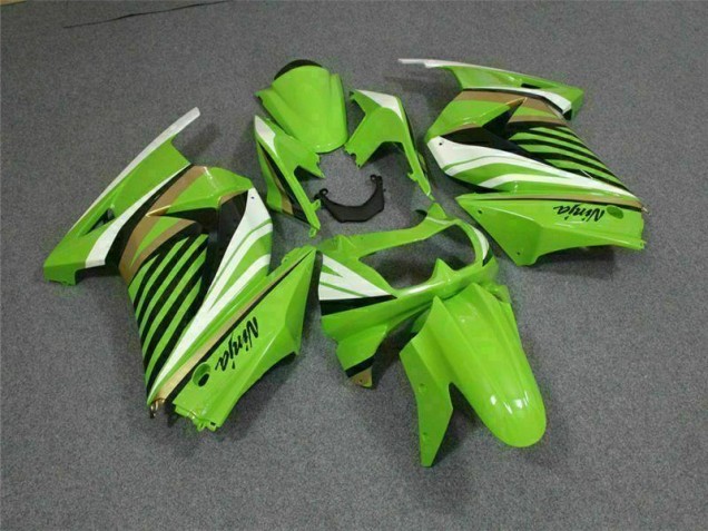 Grün Weiß Schwarz Ninja EX250 08-12 Motorrad Verkleidungen Grün Weiß Schwarz Ninja EX250 08-12 Motorrad Verkleidungen