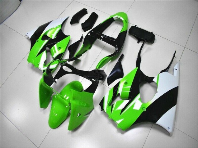 Grün Weiß Schwarz ZX6R 00-02 Motorrad Verkleidungen Grün Weiß Schwarz ZX6R 00-02 Motorrad Verkleidungen
