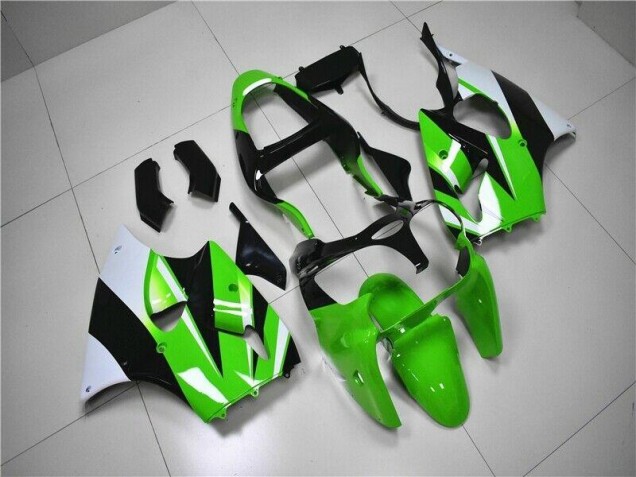 Grün Weiß Schwarz ZX6R 00-02 Motorrad Verkleidungen Grün Weiß Schwarz ZX6R 00-02 Motorrad Verkleidungen