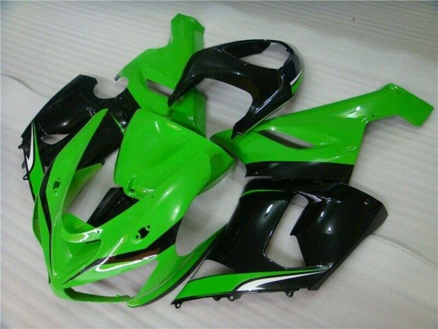 Grün Weiß Schwarz ZX6R 05-06 Motorrad Verkleidungen Grün Weiß Schwarz ZX6R 05-06 Motorrad Verkleidungen