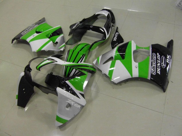 Grün Weiße Streifen ZX6R 00-02 Motorrad Verkleidungen Grün Weiße Streifen ZX6R 00-02 Motorrad Verkleidungen
