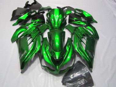 Grün Weißer Ninja Aufkleber ZX14R ZZR 1400 12-21 Motorrad Verkleidungen