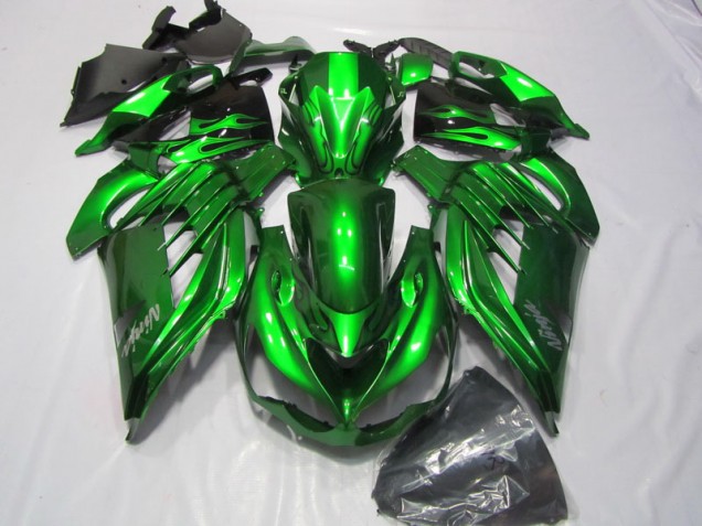 Grün Weißer Ninja Aufkleber ZX14R ZZR 1400 12-21 Motorrad Verkleidungen Grün Weißer Ninja Aufkleber ZX14R ZZR 1400 12-21 Motorrad Verkleidungen