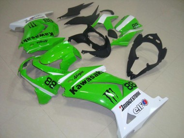 Grün und Weiß ZX 250R 08-12 Motorrad Verkleidungen