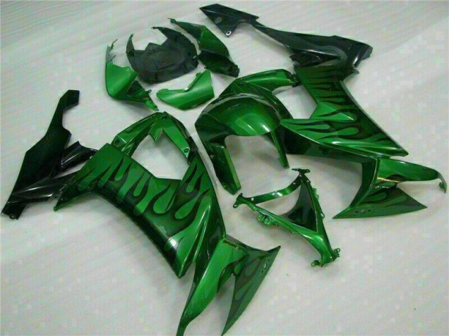 Grüne Flamme ZX10R 08-10 Motorrad Verkleidungen Grüne Flamme ZX10R 08-10 Motorrad Verkleidungen