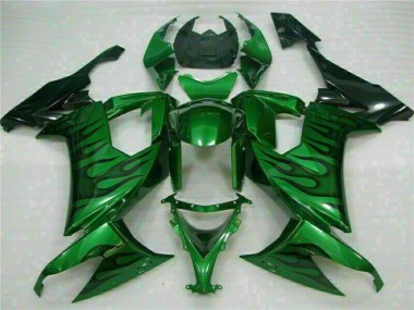 Grüne Flamme ZX10R 08-10 Motorrad Verkleidungen