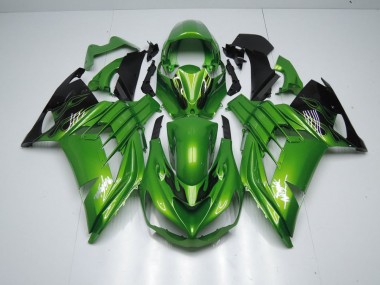 Grüne Flamme ZX14R ZZR 1400 12-21 Motorrad Verkleidungen