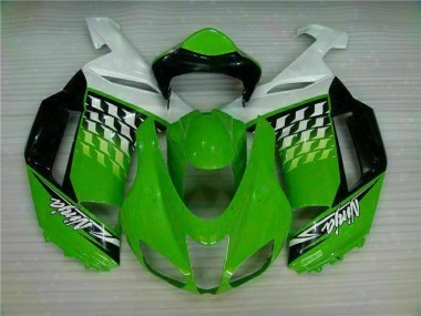 Grüner Weißer Ninja ZX6R 07-08 Motorrad Verkleidungen