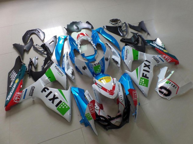 Hell blau Fixi GSXR 1000 K9 09-16 Motorrad Verkleidungen Hell blau Fixi GSXR 1000 K9 09-16 Motorrad Verkleidungen