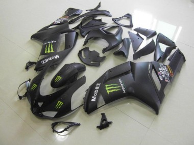 Matt Schwarz Monster ZX6R 07-08 Motorrad Verkleidungen