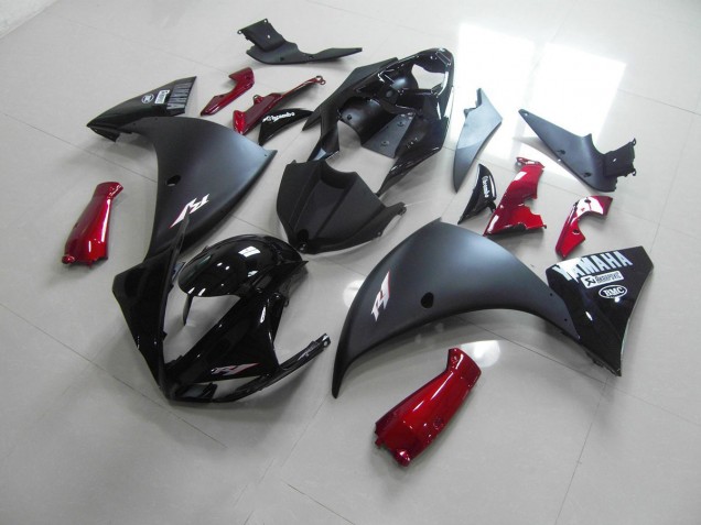 Matt Schwarz Rot R1 12-14 Motorrad Verkleidungen Matt Schwarz Rot R1 12-14 Motorrad Verkleidungen