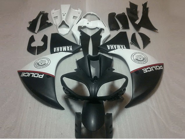 Matt Schwarz Weiß R1 12-14 Motorrad Verkleidungen Matt Schwarz Weiß R1 12-14 Motorrad Verkleidungen
