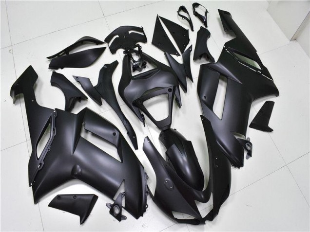 Matt Schwarz ZX6R 07-08 Motorrad Verkleidungen Matt Schwarz ZX6R 07-08 Motorrad Verkleidungen