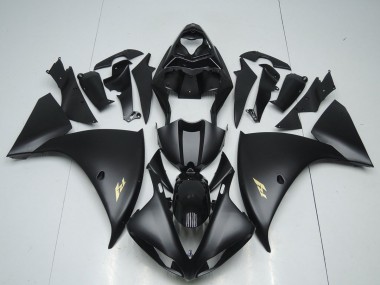 Matt Schwarzer Aufkleber R1 12-14 Motorrad Verkleidungen