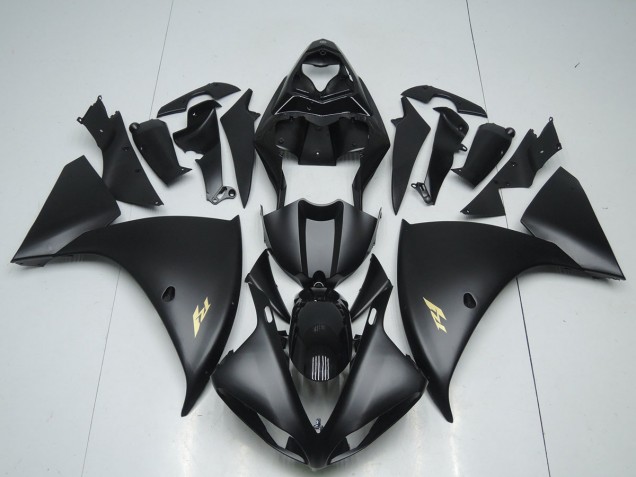 Matt Schwarzer Aufkleber R1 12-14 Motorrad Verkleidungen