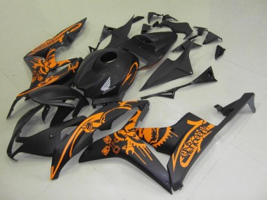 Matt Schwarzer Orange Aufkleber CBR 600 RR 07-08 Motorrad Verkleidungen