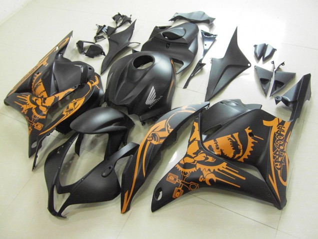 Matt Schwarzer Orange Aufkleber CBR 600 RR 09-12 Motorrad Verkleidungen