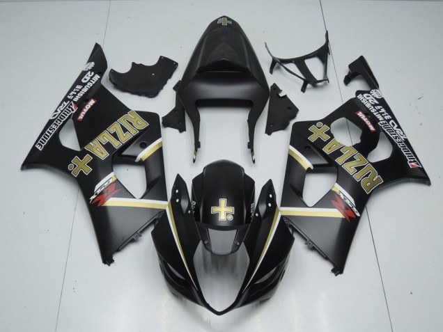 Matt Schwarzer Rizla GSXR 1000 K3 03-04 Motorrad Verkleidungen Matt Schwarzer Rizla GSXR 1000 K3 03-04 Motorrad Verkleidungen