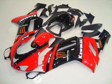 Monster in Rot ZX6R 07-08 Motorrad Verkleidungen