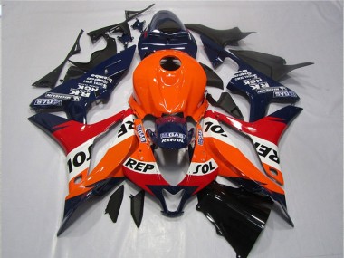Orange Blau Schwarz Repsol CBR 600 RR 07-08 Motorrad Verkleidungen