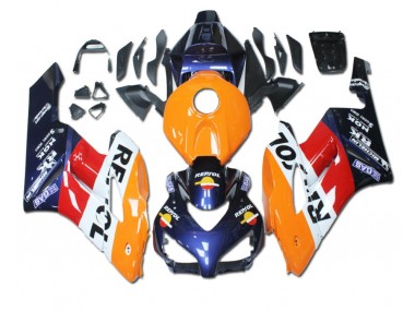 Orange Rot Blau Repsol CBR 1000 RR 04-05 Motorrad Verkleidungen