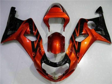 Orange Schwarz GSXR 1000 K1 00-02 Motorrad Verkleidungen