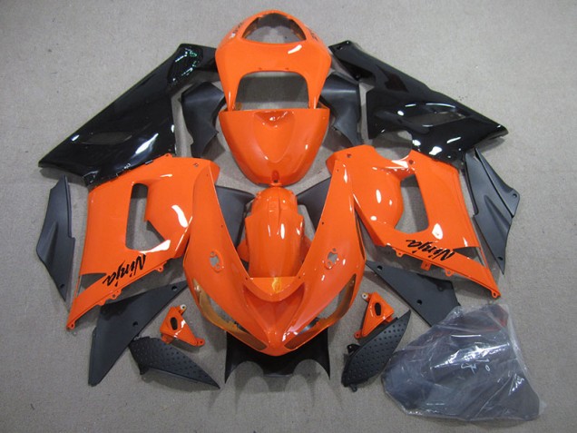 Orange Schwarz Ninja ZX6R 05-06 Motorrad Verkleidungen Orange Schwarz Ninja ZX6R 05-06 Motorrad Verkleidungen