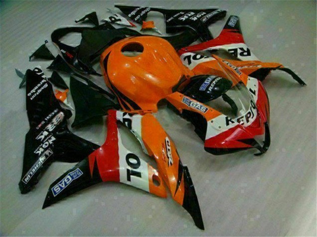Orange Schwarz Repsol CBR 600 RR 07-08 Motorrad Verkleidung Orange Schwarz Repsol CBR 600 RR 07-08 Motorrad Verkleidung